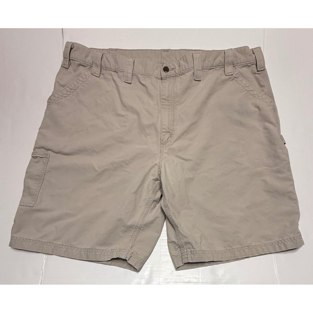 Carhartt B147 TAN Mens Original Fit Canvas Work Shorts Tan Size 46 Vintage